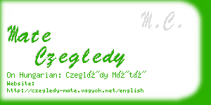 mate czegledy business card